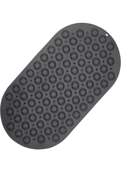 2 Adet Oval Masajlı Duşa Kabin Banyo & Duş Kaydırmazı & Küvet Paspası Vantuzlu 37X69 cm Gri M-142 fiyatları