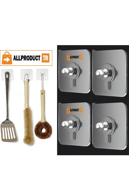 Ultra Güçlü Vantuzlu Askı – 4'lü Set. İz Bırakmaz, Paslanmaz, Yüksek Taşıma Kapasiteli Duvar Kancası modelleri