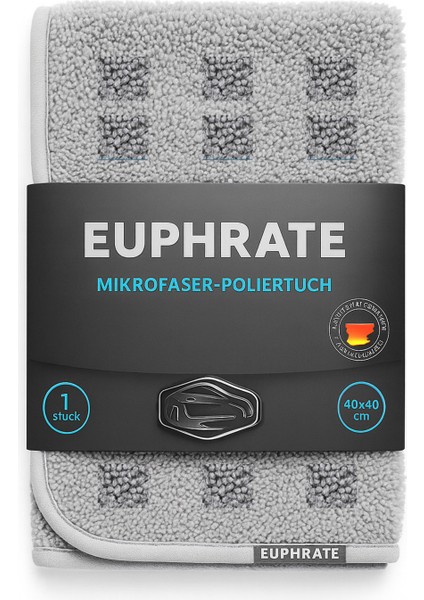 Alman Üretim Mikrofiber Araç Kurulama Bezi Tank Bezi Oto Kurulama 40X40CM Gri