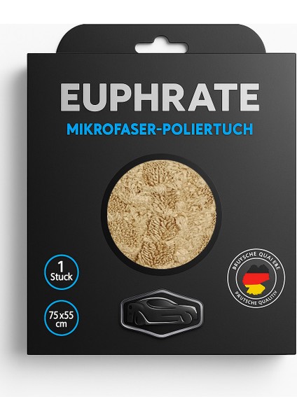 Alman Üretim Mikrofiber Araç Kurulama Bezi Tank Bezi Oto Kurulama 75X55CM Bej E35