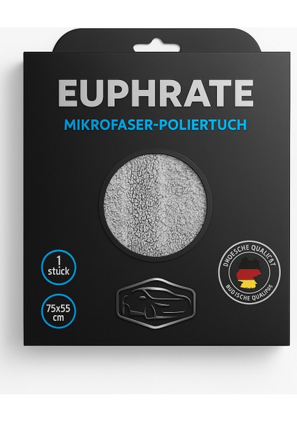 Alman Üretim Mikrofiber Araç Kurulama Bezi Tank Bezi Oto Kurulama 75X55CM Gri E36