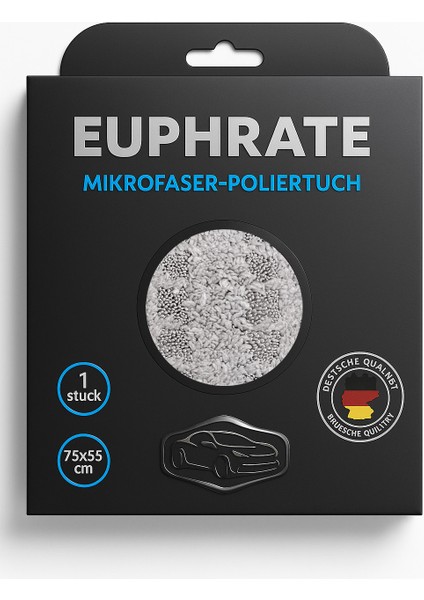 Alman Üretim Mikrofiber Araç Kurulama Bezi Tank Bezi Oto Kurulama 75X55CM Gri E35