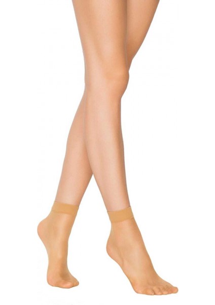 Kadın Ten Süper 15 Mat Soket Çorap Ten