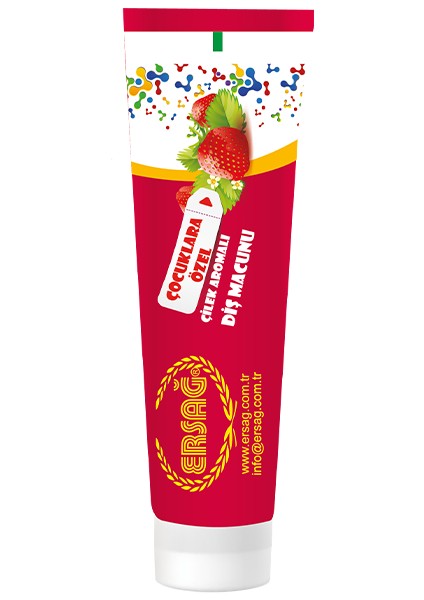 Çocuklara Özel Çilekli Diş Macunu 2 Adet 75 ml - Sabunluk Hediyemiz 204-04 fırsatları