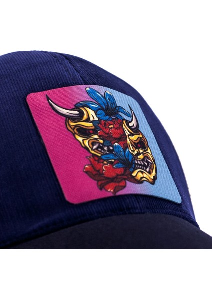 Asian Style Lacivert Krem Beyzbol Şapka Unisex