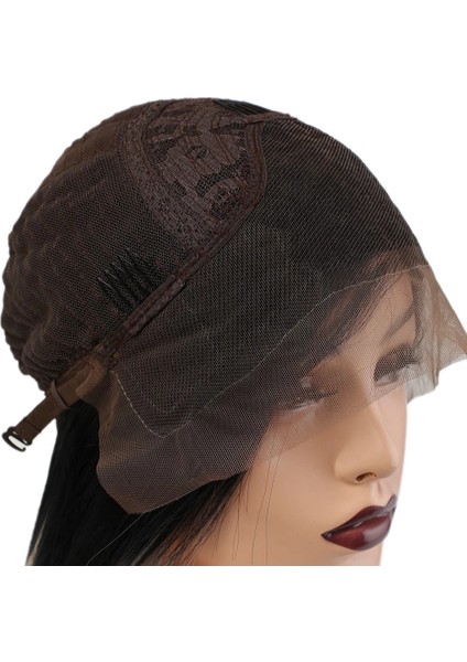 Fiber Sentetik Düz Uzun Tül Peruk - Siyah Platin Orta Ombreli indirimleri