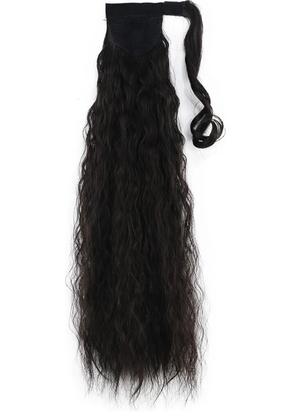 Bağlamalı Kabarık Dalgalı At Kuyruğu - Kahverengi fırsatları