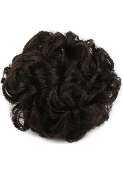 Yoğun Saçlı Lastikli Topuz Toka - Kahverengi fiyatları