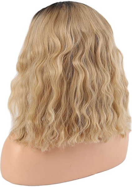 Fiber Sentetik Dalgalı Kısa Tül Peruk - Siyah Balköpüğü Ombreli fırsatları