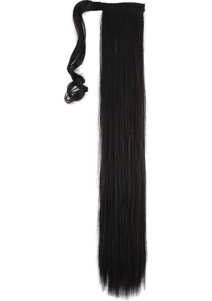 Bağlamalı Düz At Kuyruğu - Kahverengi modelleri