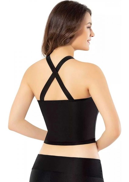 Pedli Dalgıç Modelli Krop Kadın Büstiyer Siyah fiyatları