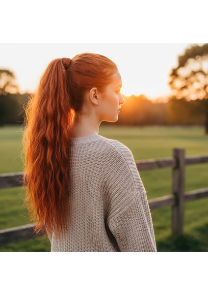 Bağlamalı Kabarık Dalgalı At Kuyruğu - Bakır
