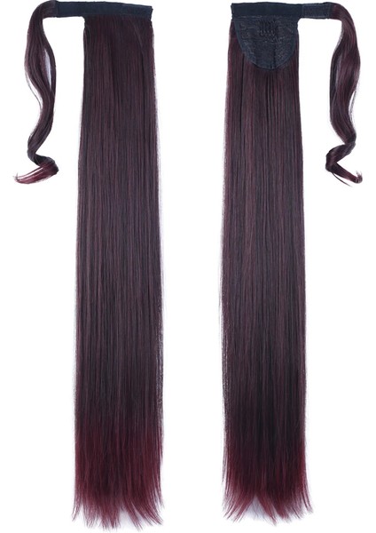 Bağlamalı Düz At Kuyruğu - Koyu Kızıl fiyatları