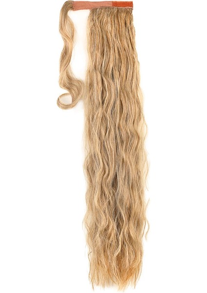 Bağlamalı Kabarık Dalgalı At Kuyruğu - Karamel Platin Röfleli fiyatları