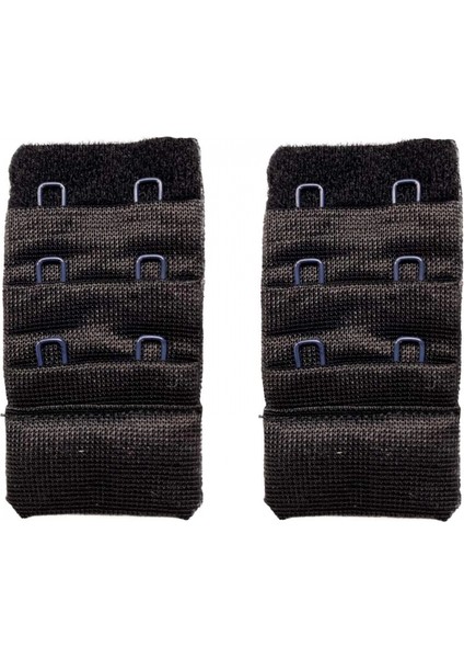 2 Adet Agraf Sütyen Uzatma Kopçası 3 Sıra / 2 Kanca Siyah