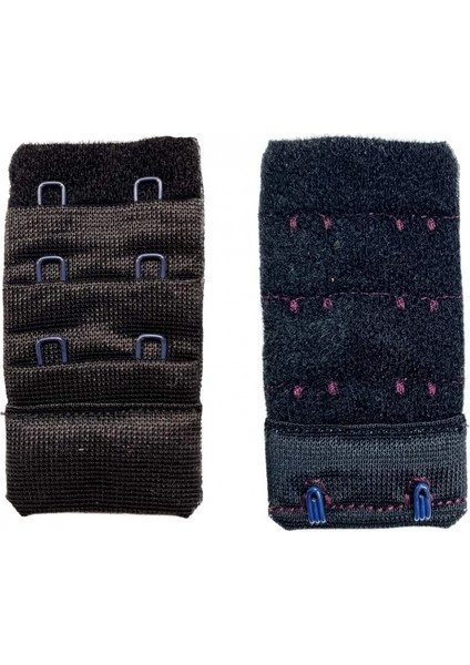 4 Adet Agraf Sütyen Uzatma Kopçası 3 Sıra / 2 Kanca Siyah Beyaz Ten Gri fiyatları