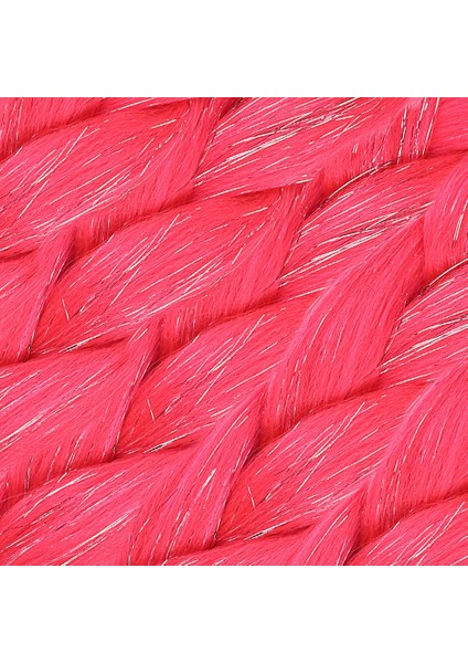 Simli Koyu Pembe Örgülük Saç 100 gr fiyatları