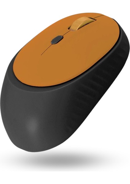 Büro Ev Ofis Bilgisayarı Için Turuncu Siyah Bluetooth Wifi Mouse