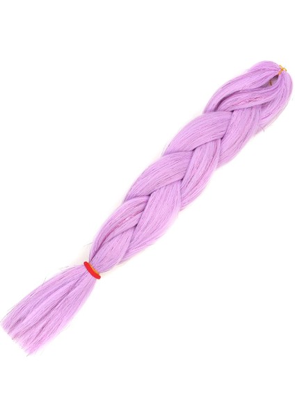 Simli Lila Örgülük Saç 100 gr