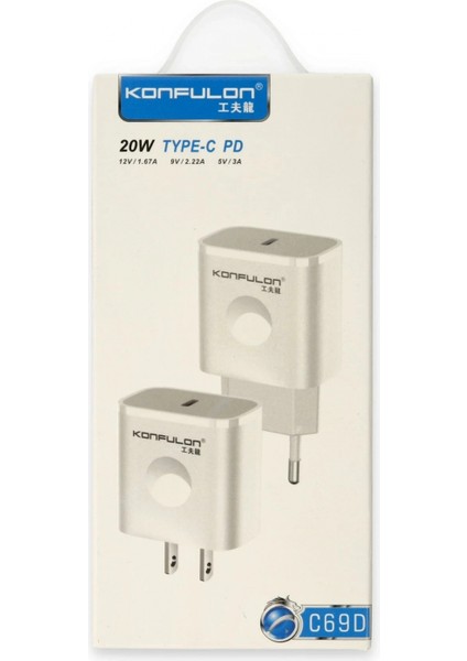 C69D 20W Type-C Çıkışlı Pd Şarj Cihazı fiyatları