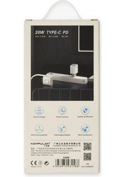 C69D 20W Type-C Çıkışlı Pd Şarj Cihazı modelleri