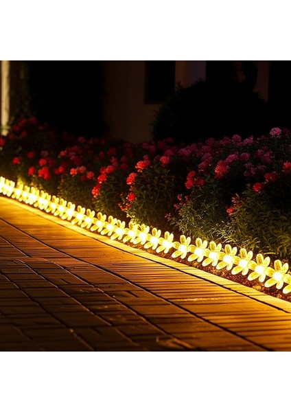 Solar Çiçekli Bahçe Lambası 30 Led, Gün Işığı Dekoratif Dış Mekan Süsü modelleri