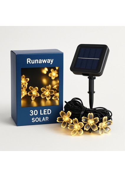 Solar Çiçekli Bahçe Lambası 30 Led, Gün Işığı Dekoratif Dış Mekan Süsü fırsatları