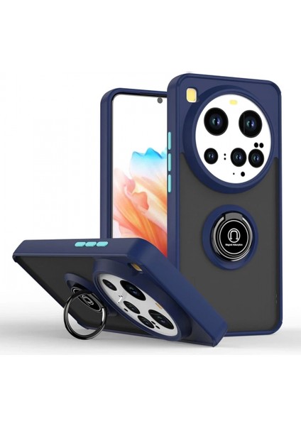 Xiaomi Mi 15 Ultra Kılıf Montreal Yüzüklü Silikon Kapak - Lacivert