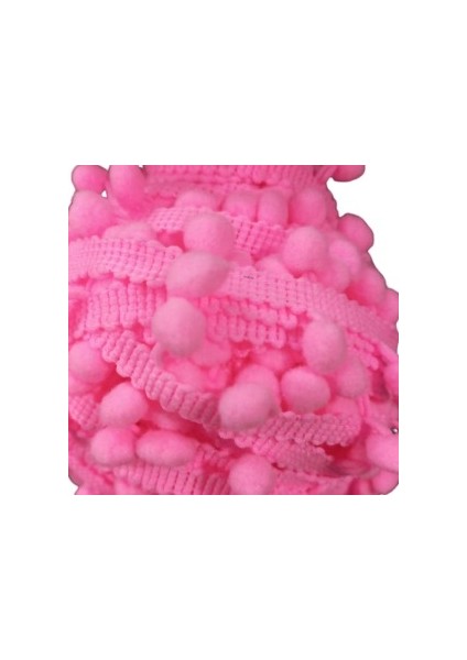 Sıralı Ponpon 1 Metre Pembe