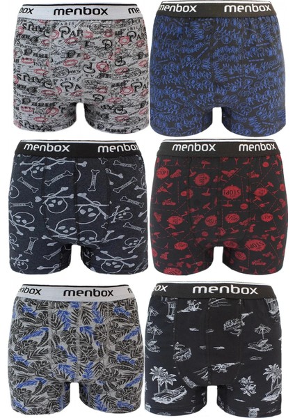 6 Adet Likralı Erkek Boxer Karışık Desenli Pamuklu fiyatları