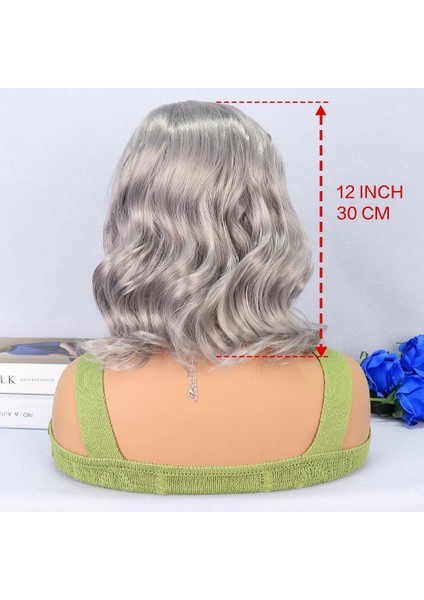 Silver Gri Yan Tül Peruk indirimleri