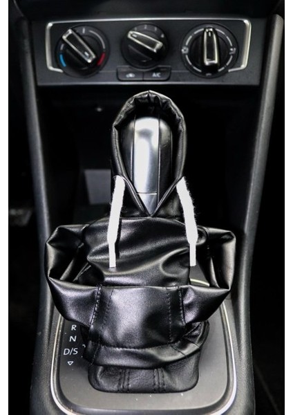 Tüm Araçlara Uyumlu Vites Kıyafeti Suni Deri Siyah modelleri