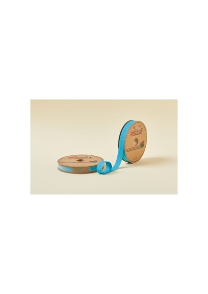 Biye Koton Katlı D26 Turkuaz 2 cm 25 Metre %65 Koton %35 Polyester