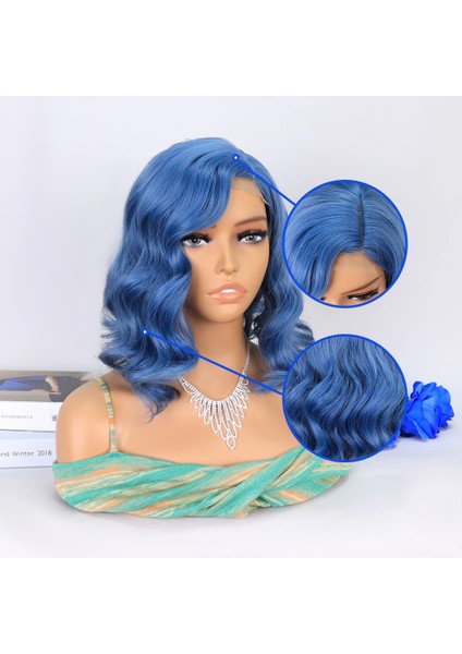 Açık Parlement Mavisi Yan Tül Peruk fırsatları