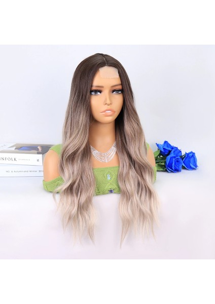 Rus Kumralı Beyaz Platin Ombre ve Röfleli Tül Peruk fiyatları