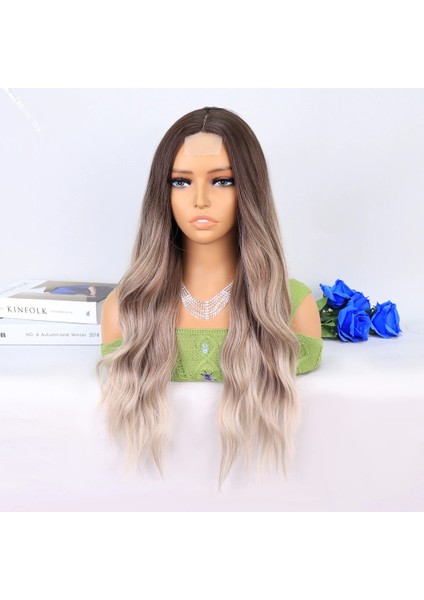 Rus Kumralı Beyaz Platin Ombre ve Röfleli Tül Peruk modelleri