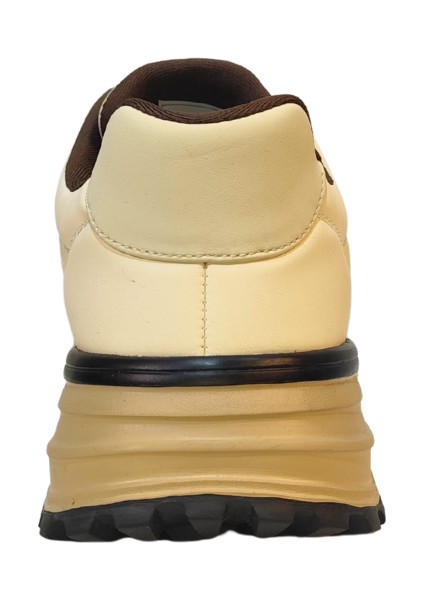 erkek Bağcık Kapamalı Kaydırmaz Taban Deri Sneakers Ayakkabı