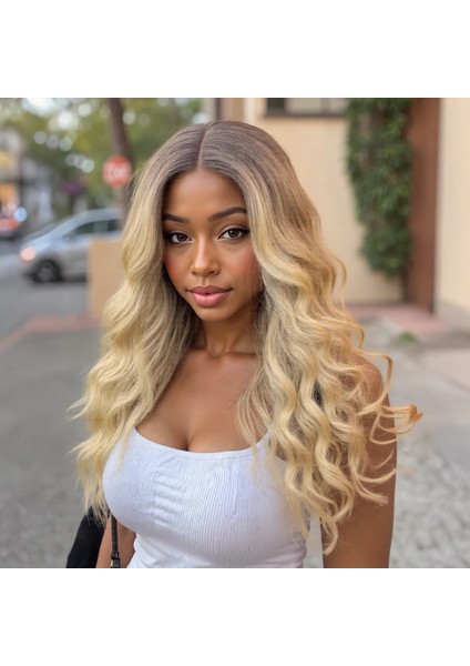 Kumral Dore Sarı Ombre ve Balköpüğü Röfleli Tül Peruk fiyatları