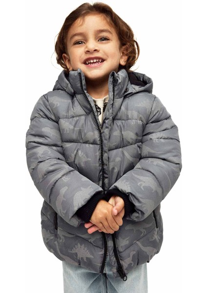 Nmmmosan Puffer Jacket Re Grı Erkek Çocuk Mont