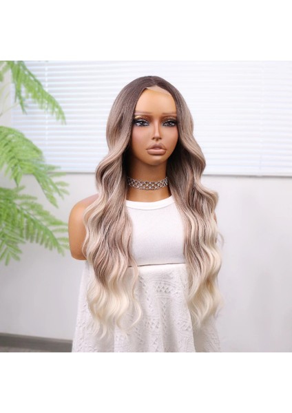 Rus Kumralı Beyaz Platin Işıltılı ve Ombreli Tül Peruk modelleri