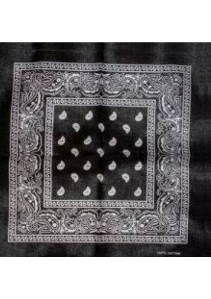 Sıyah Kovboy Bandana 55X55 cm