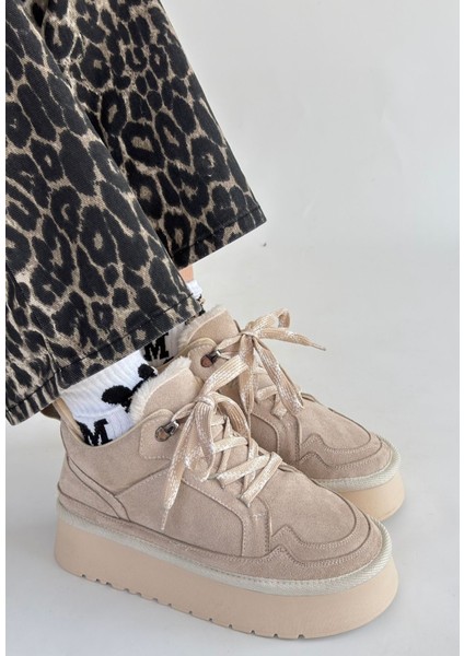 Muden Bej Süet Bağcıklı Bot fiyatları