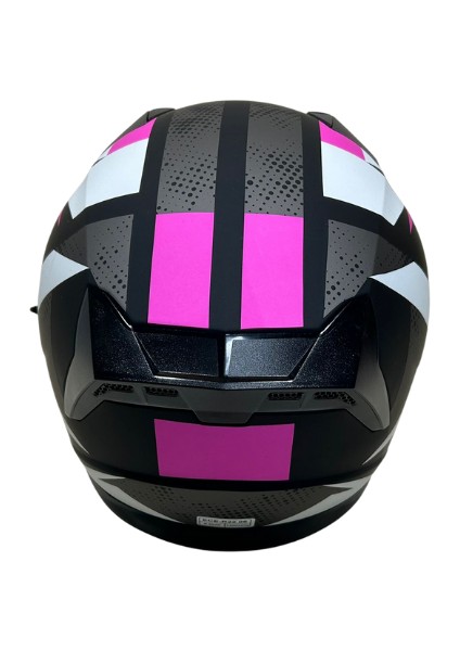 Jk Kask Yarım Vizörlü Mat Siyah Pembe M