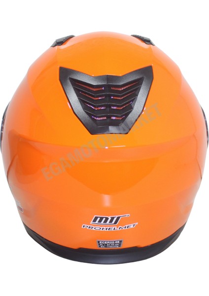 Mts Helmet M-966 Orange Çene Açılır Kask – Güneş Vizörlü, Ce L