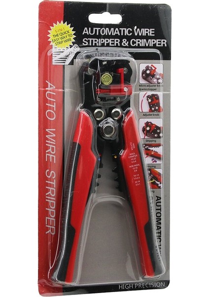 5in1 Kablo Soyucu - Kesici - Kıvırıcı - Noktalayıcı - Durdurucu Pense (5224)