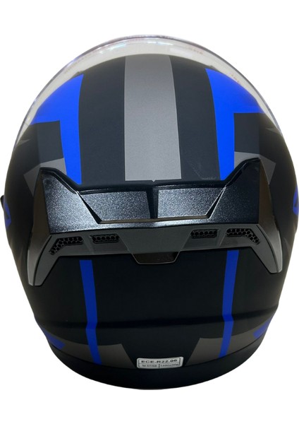 Jk Kask Yarım Vizörlü Mat Siyah Mavi M