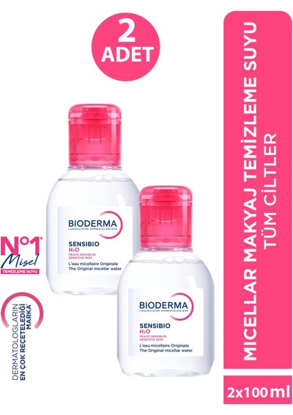Bioderma Sensibio H2O 100 ml 2 Adet