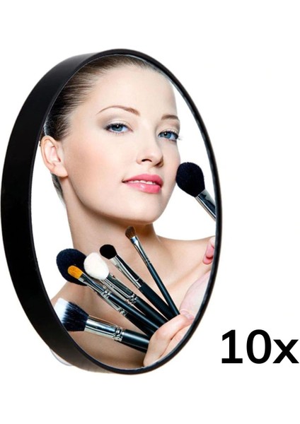 10X Büyüteçli Vantuzlu Pratik Kullanışlı Makyaj Lens Traş Aynası (5224)