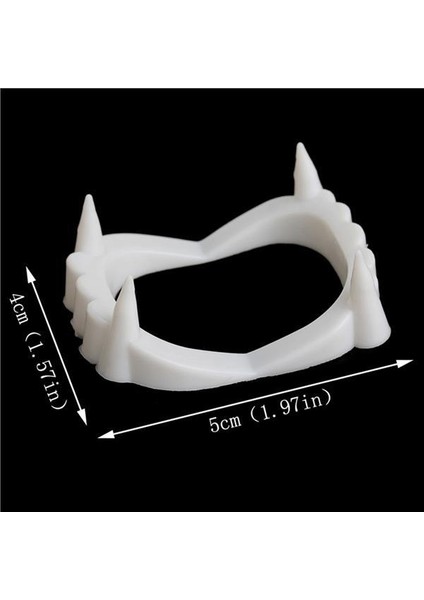 Beyaz Renk Çift Damak Takma Vampir Dişi (5224) modelleri