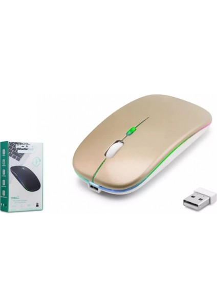 ZR215 CBA100 Rgb Gold Şarjlı Mouse